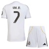 Camisola + Calções Real Madrid Vini JR 7 Criança Equipamento 1ª 2025-26